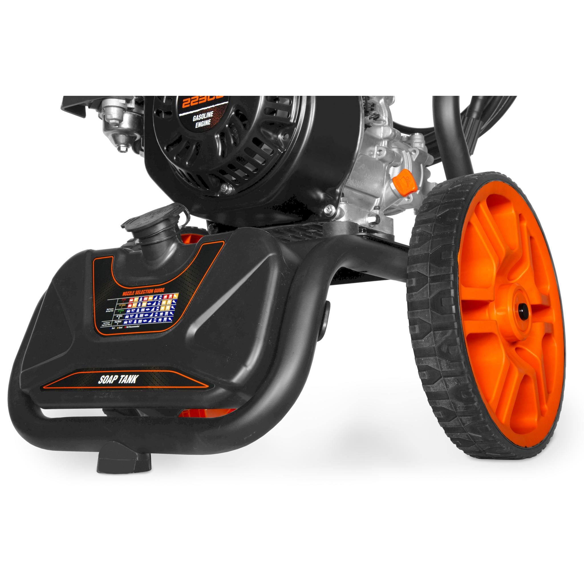 WEN PW224G 3400 PSI Gas Pressure Washer with 223cc Engine | 2.7 GPM Flow Rate & Onboard Soap Tank | Ideal for Home Cleaning, Driveway Washing & Outdoor Surface Maintenance