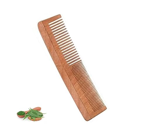 Bode Neem Wooden Comb for Hair Growth - Natural Kachi Neem Wood Hair Comb Set for Women & Men - Detangling & Scalp Massage Comb - Perfect for Daily Hair Care, Styling & Ayurvedic Hair Treatment