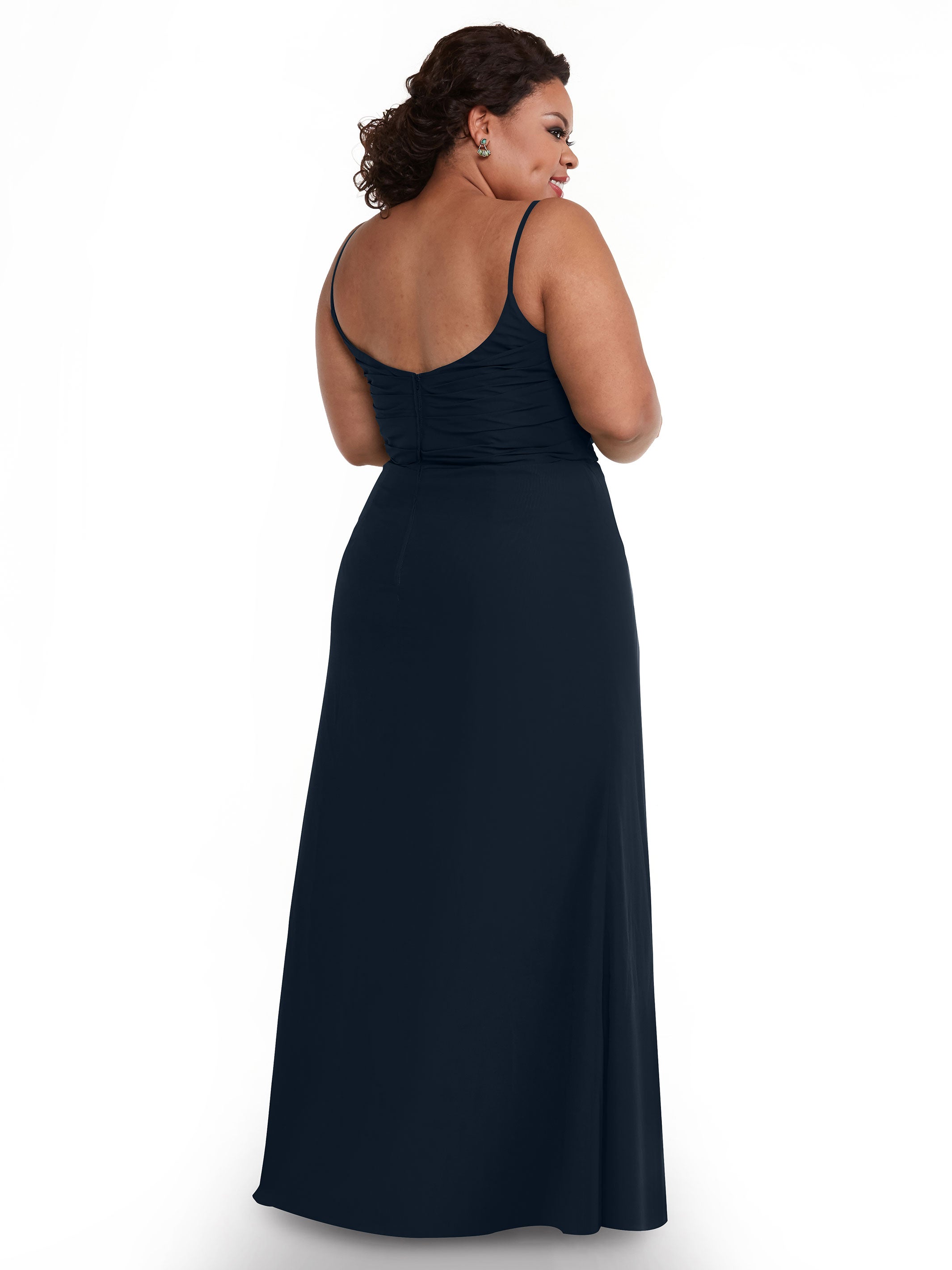 Elegant 80169 Chiffon Sheath Bridesmaid Dress with Pleated Bodice - Perfect for Weddings, Formal Events & Special Occasions