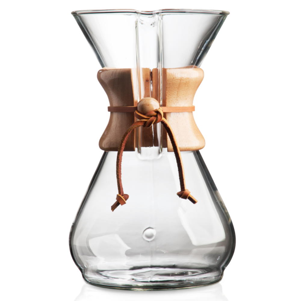 Chemex 8 Cup Classic Pour Over Coffee Maker - Glass Coffee Brewer for Home & Office Use - Perfect for Specialty Coffee Lovers & Baristas