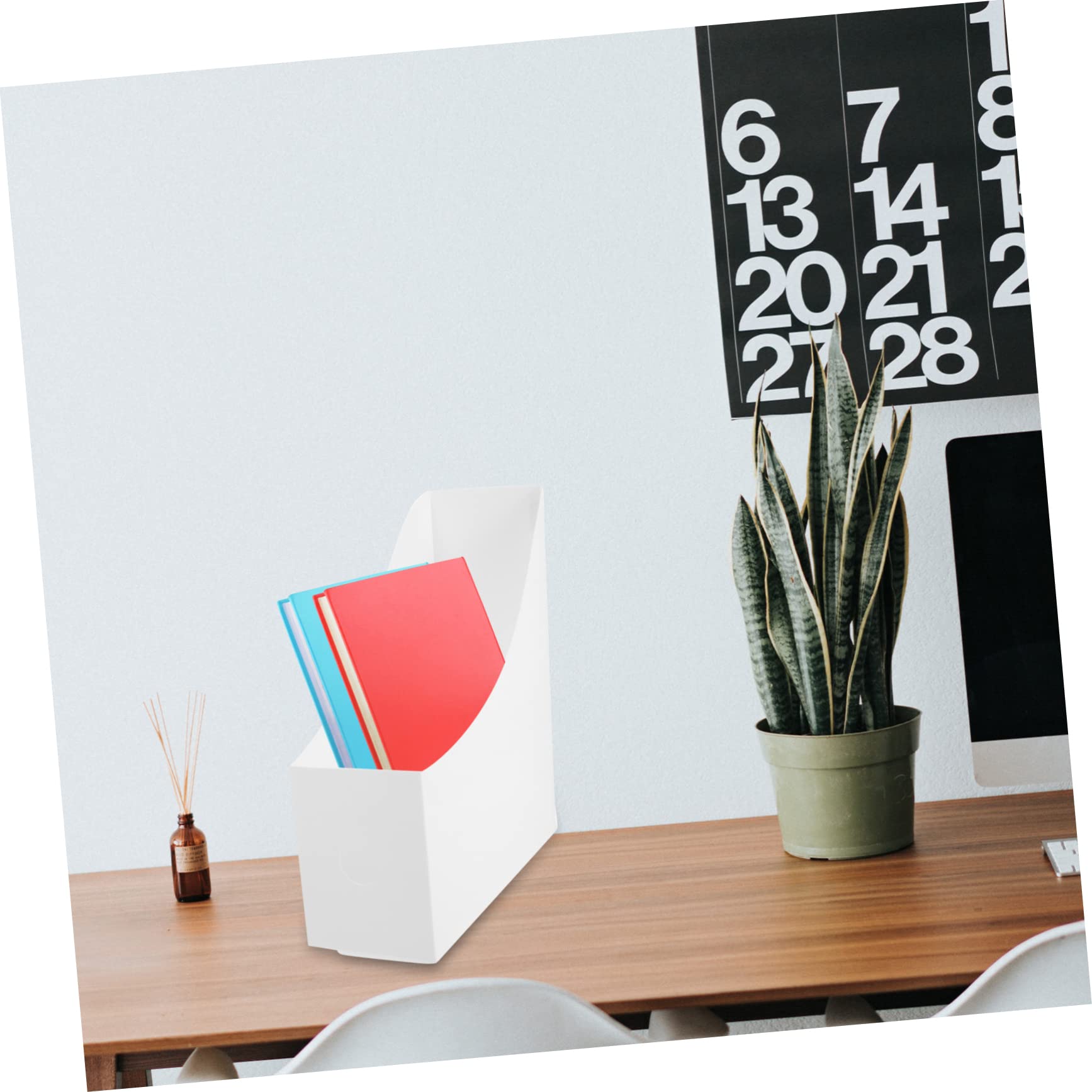 ABOOFAN 2-Pack Plastic File Organizer Box - Desktop File Sorter, Magazine Holder, Wall Mountable Office Organizer Tray for Documents, Papers, Books - Perfect for Home Office, School, and Workspace Organization