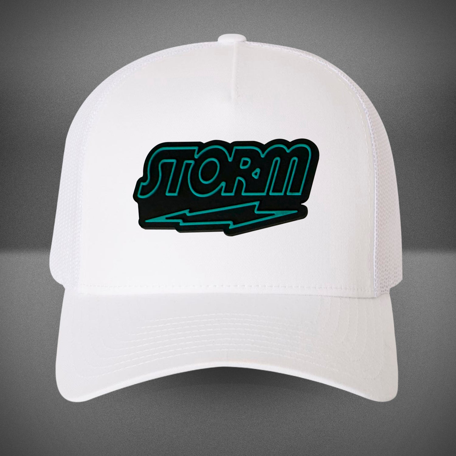 Storm Retro Trucker Hat - Vintage Style Baseball Cap for Men & Women - Adjustable Snapback - White - Perfect for Outdoor Activities, Sports & Casual Wear