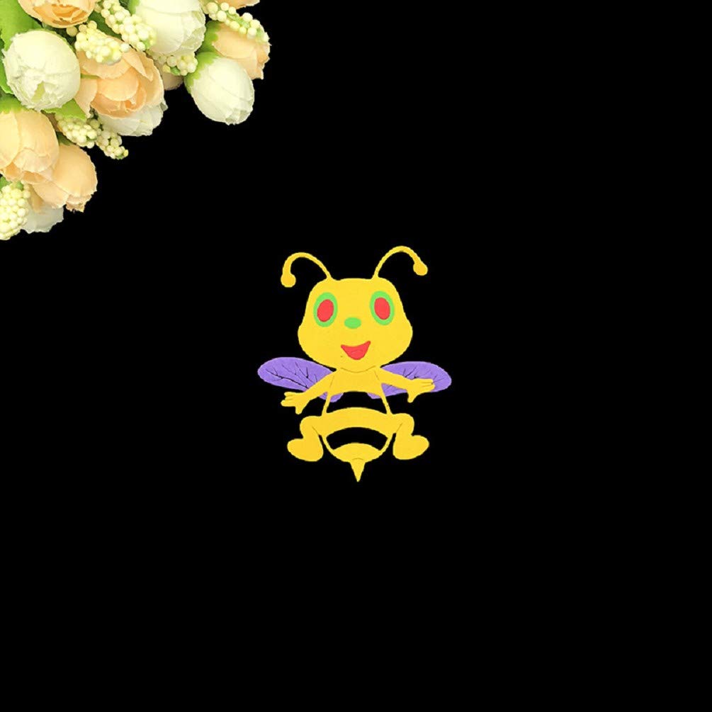 4-Piece Metal Scrapbooking Die Cut Set - Fairy Angel, Fairy, Cartoon Bee & Cat Frame Stencils for DIY Greeting Cards, Photo Albums & Paper Crafts | Perfect for Card Making, Embossing, Scrapbooking & Gift Decorations