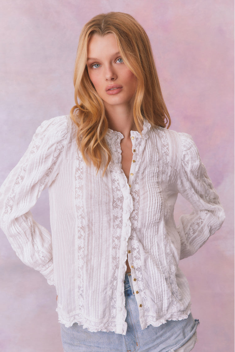 Jacque Cotton Blouse Top for Women - Soft & Breathable Casual Shirt - Perfect for Office, Date Night & Everyday Wear