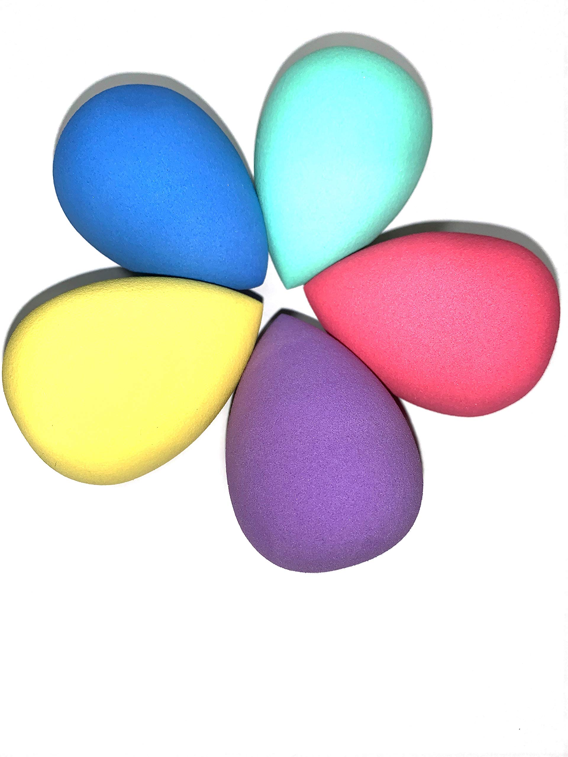 5Pcs Premium Makeup Sponge Set - Multicolor Beauty Blender for Flawless Foundation & Concealer Application | Soft, Durable & Non-Absorbent | Perfect for Liquid, Cream & Powder Makeup | Professional Makeup Artist & Home Use