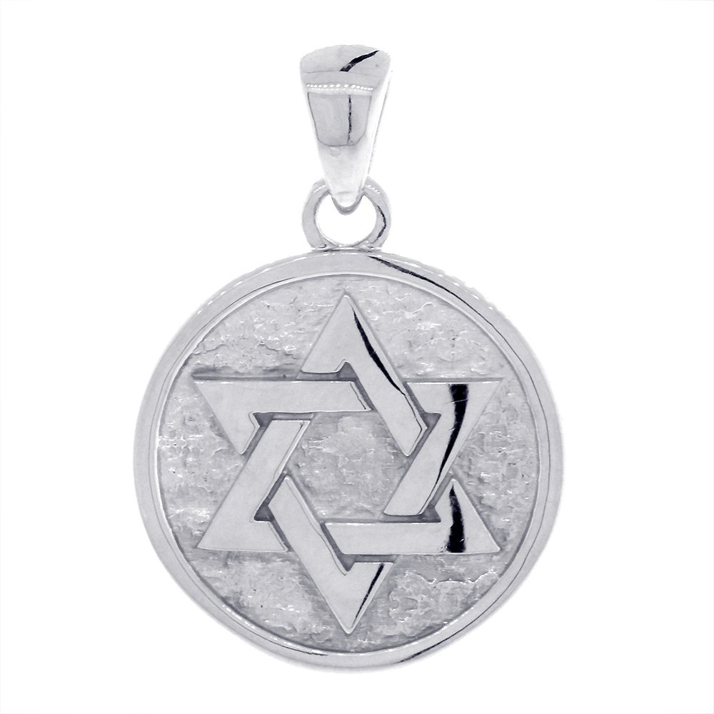 14K White Gold Unity Cross Faith Charm - Double-Sided Christian & Jewish Pendant for Necklace, Gift & Religious Occasions