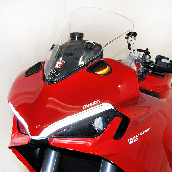 Ducati Supersport 950 Mirror Block Off Turn Signals Kit (2021-Present) - Motorcycle Accessories for Enhanced Style & Safety - Perfect for Track Days & Custom Builds