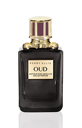 Perry Ellis OUD Saffron Rose Absolute Eau de Parfum, 3.4 fl oz - Luxurious Unisex Fragrance for Date Night, Special Occasions & Everyday Elegance