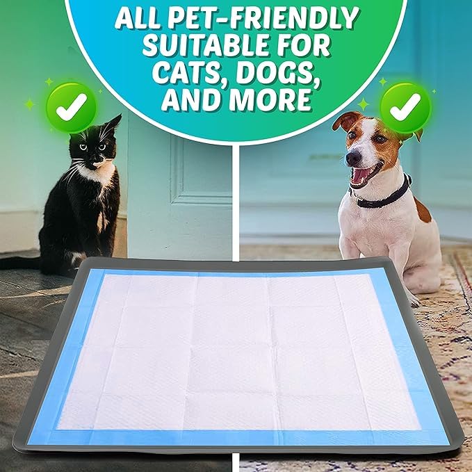 TidyFriend Non-Slip Silicone Dog Pad Holder Tray for 30x36 Inch Training Pads | Leak-Proof Puppy Potty Tray with Raised Edges | Easy to Clean & Store | Ideal for Indoor Dog Toilet Training & Small Spaces (Grey)