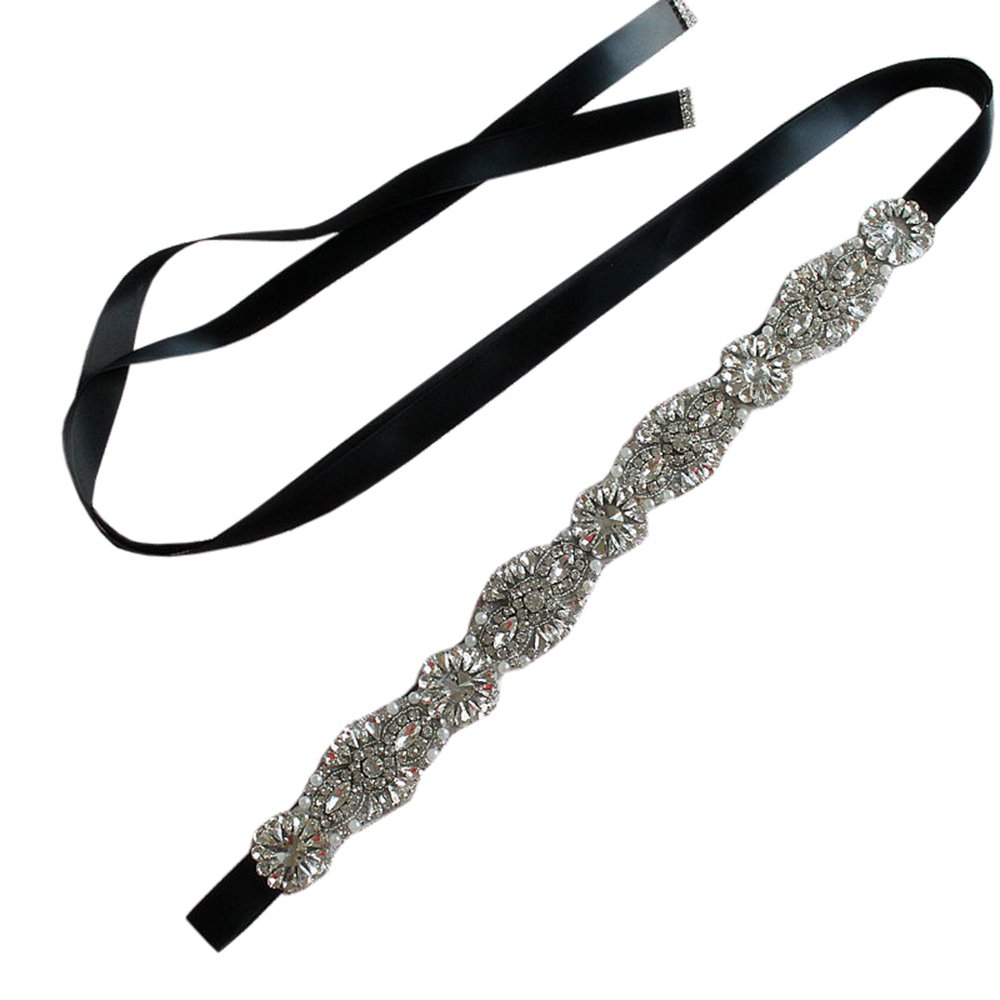 Crystal Rhinestone Pearl Wedding Sash Belt for Bridal Gowns - Elegant Bridal Accessory
