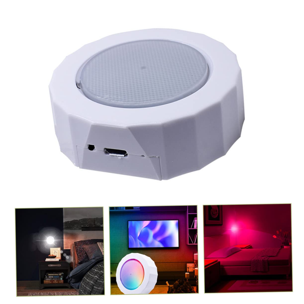 Garneck Rechargeable USB LED Night Light - Dimmable Bedside Lamp for Bedroom, Nursery & Reading | Warm White Toast Design Small Night Lamp for Kids & Adults