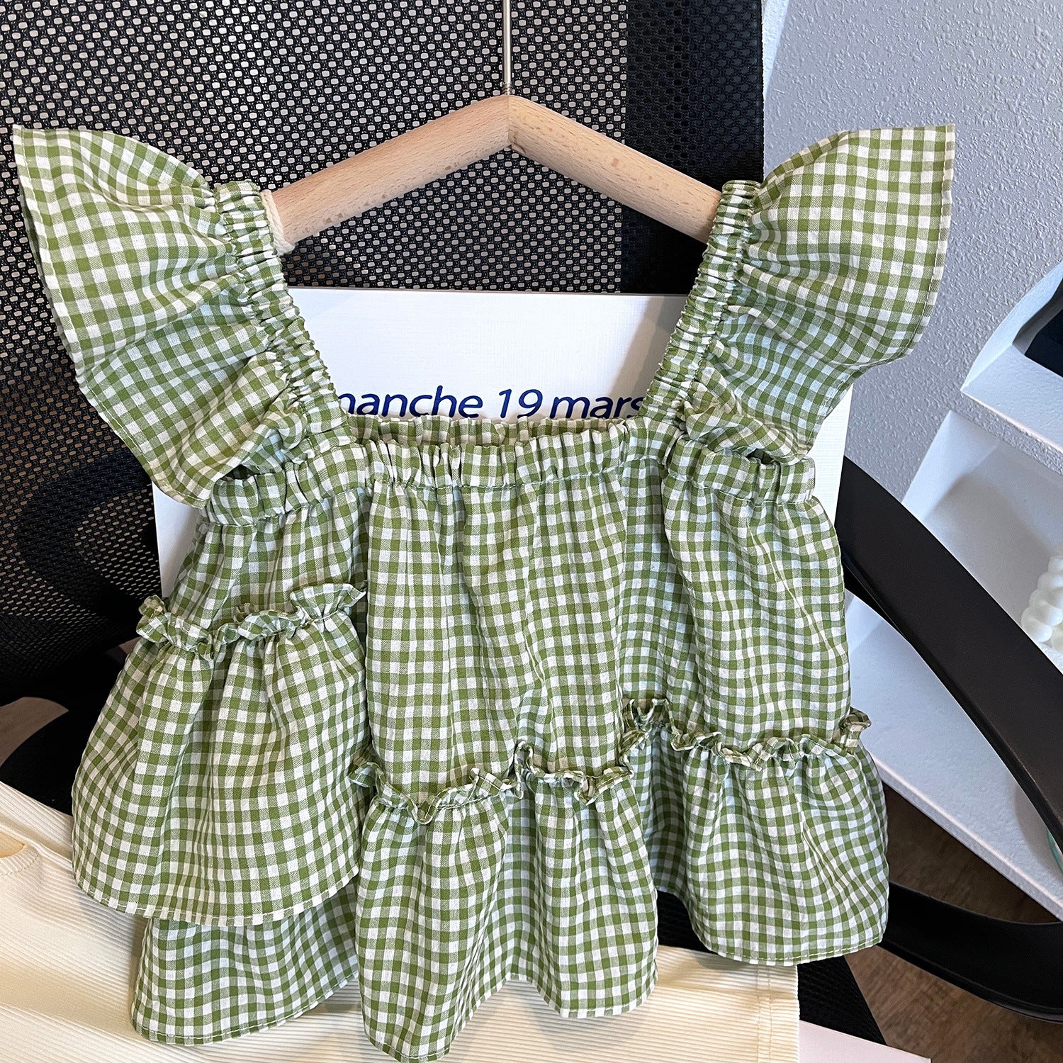 2024 New Girls Summer Plaid Suspenders Two-Piece Outfit Set - Cute & Stylish Matching Outfit for School, Playdates & Summer Adventures