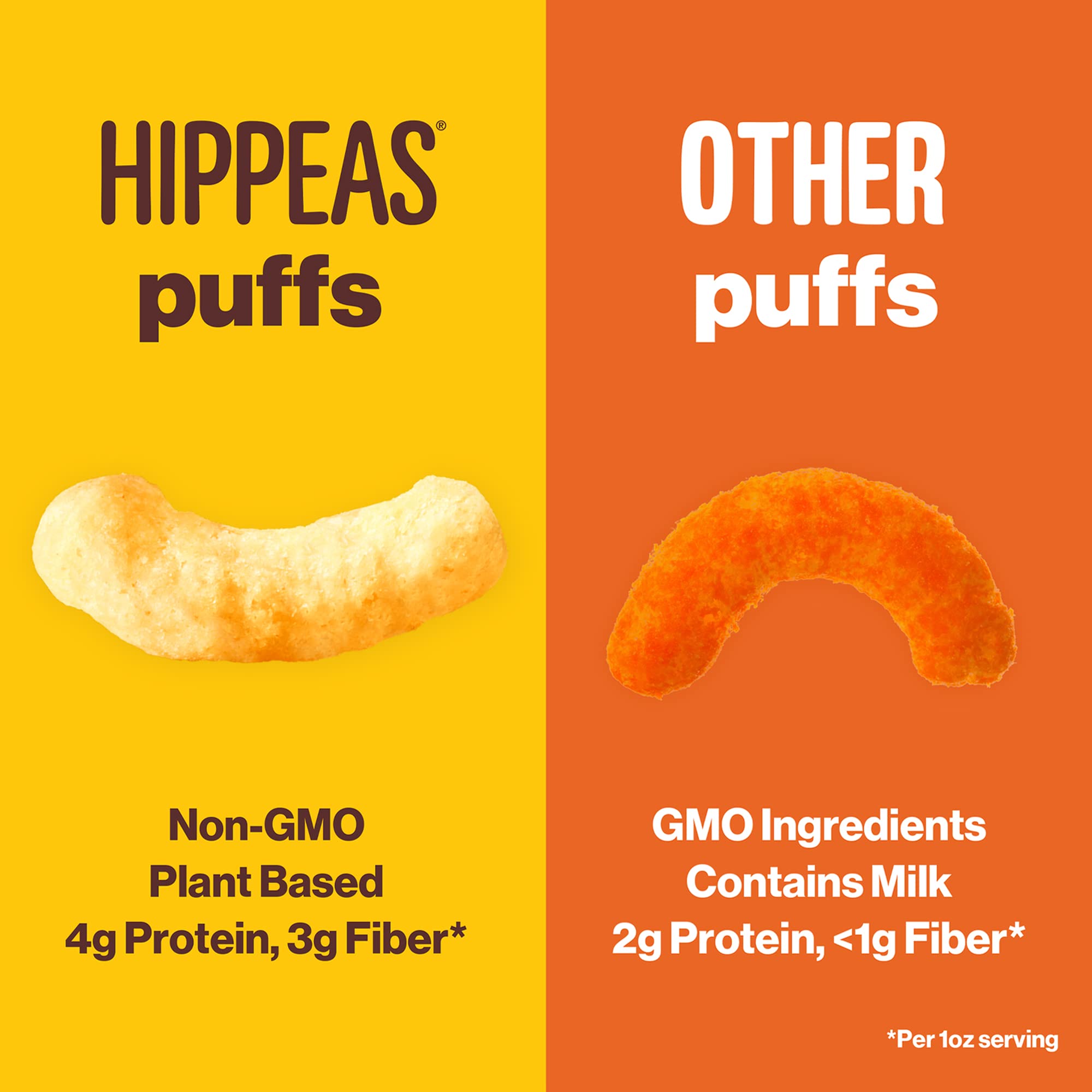 Hippeas Chickpea Puffs - Bold & Spicy Variety Pack (Barbecue & Sriracha) | 0.8oz Pack of 18 | Vegan, Gluten-Free, High Protein (3g) & Fiber (2g) | Crunchy Plant-Based Snacks for Parties, Hiking & Healthy On-the-Go Eating