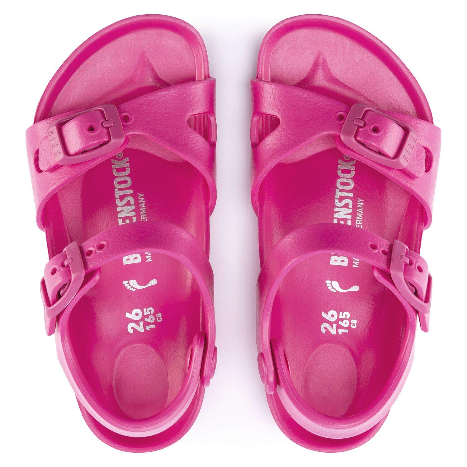 BIRGENSTOCK Girls Open Toe Sandals - Comfortable Leather Footbed Sandals for Kids | EU Size 42 Narrow Fit | Perfect for Summer, Beach, and Casual Wear