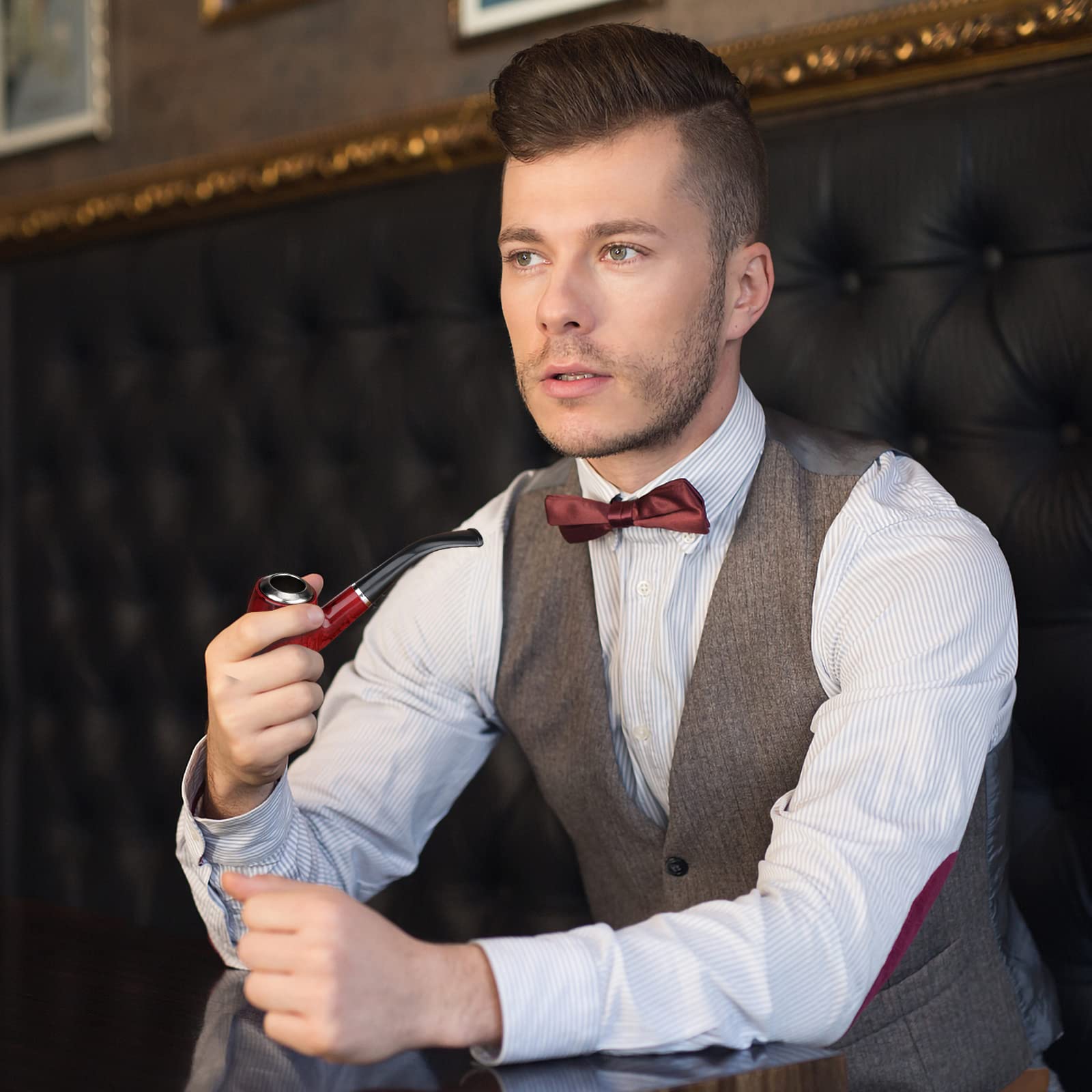 Scotte Captain Pipe Red Pipe - Premium Smoking Pipe for Tobacco & Herbs | Perfect for Relaxation & Social Gatherings