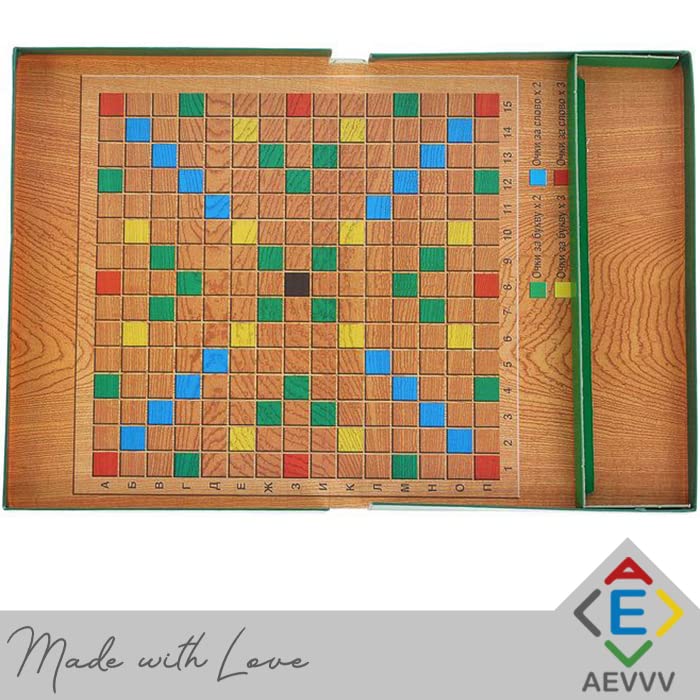Russian Language Word Maker Board Game Set - Mini Size Codewords Crossword for Adults - Perfect for Family Game Nights, Parties & Brain Training
