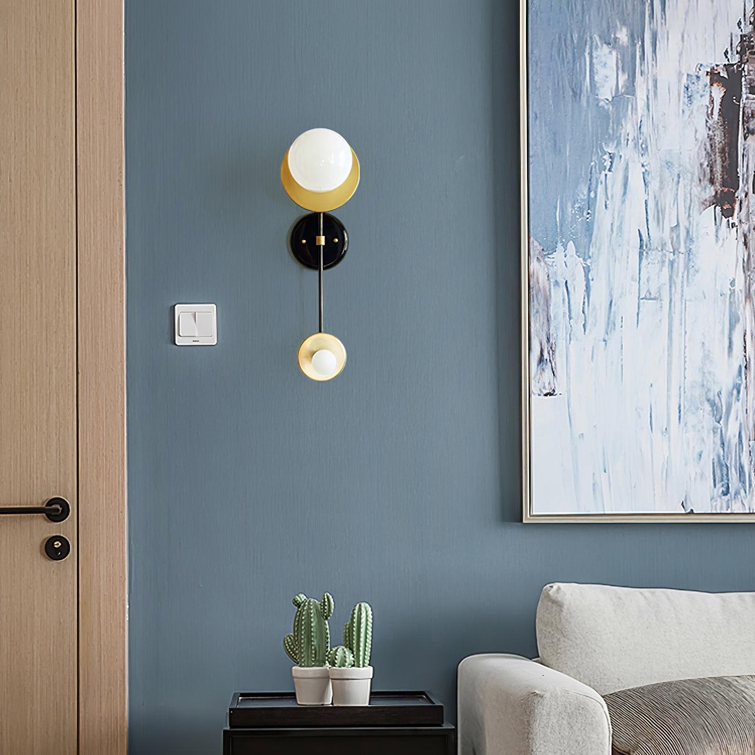 Modern Balance Scale Wall Light - Adjustable LED Sconce for Bedroom, Living Room & Hallway - Dimmable Decorative Lighting for Home & Office