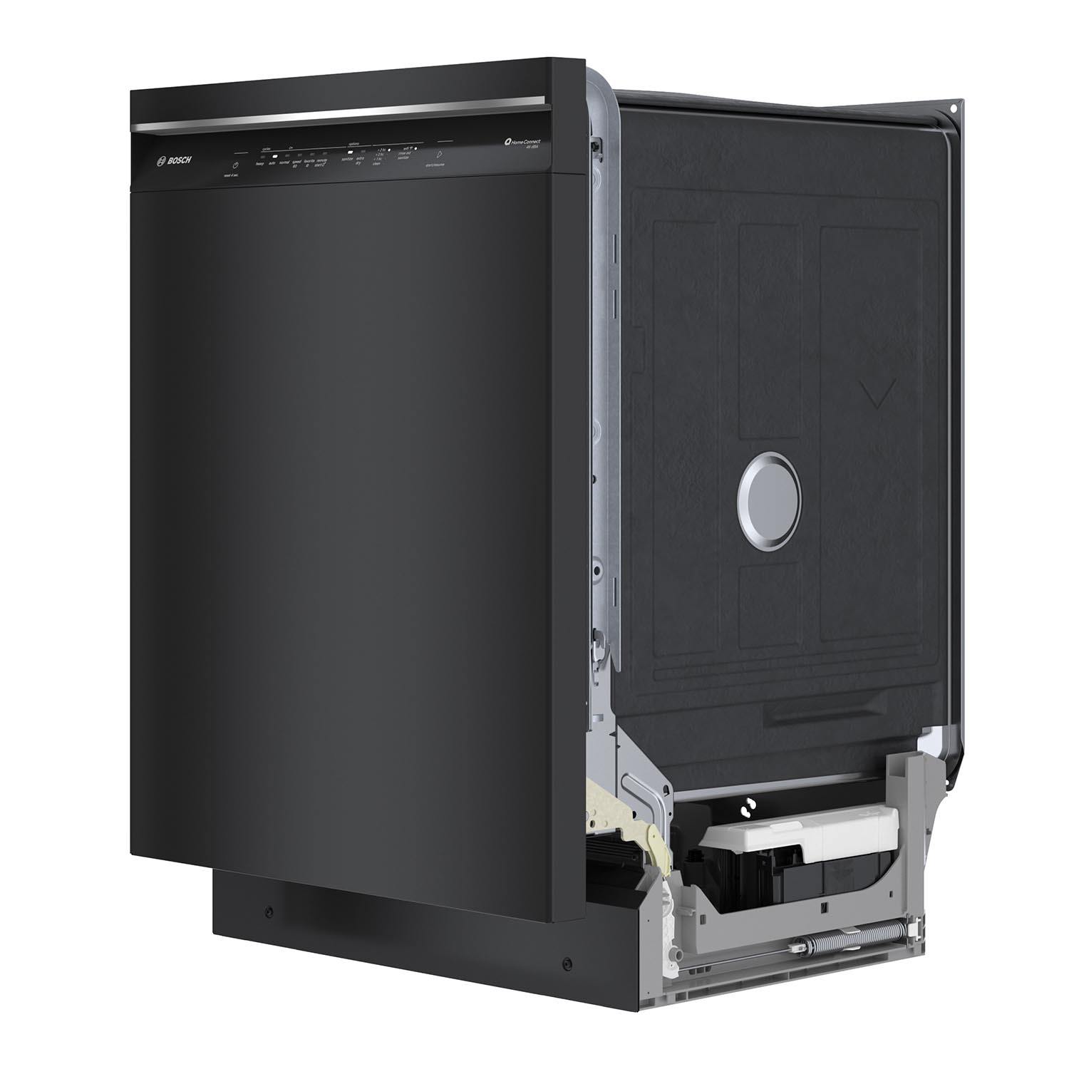 Bosch Black 24 Inch Smart Dishwasher with Home Connect & Third Rack - SHE53C86N | Energy Efficient, Ultra Quiet for Kitchens & Open Concept Homes