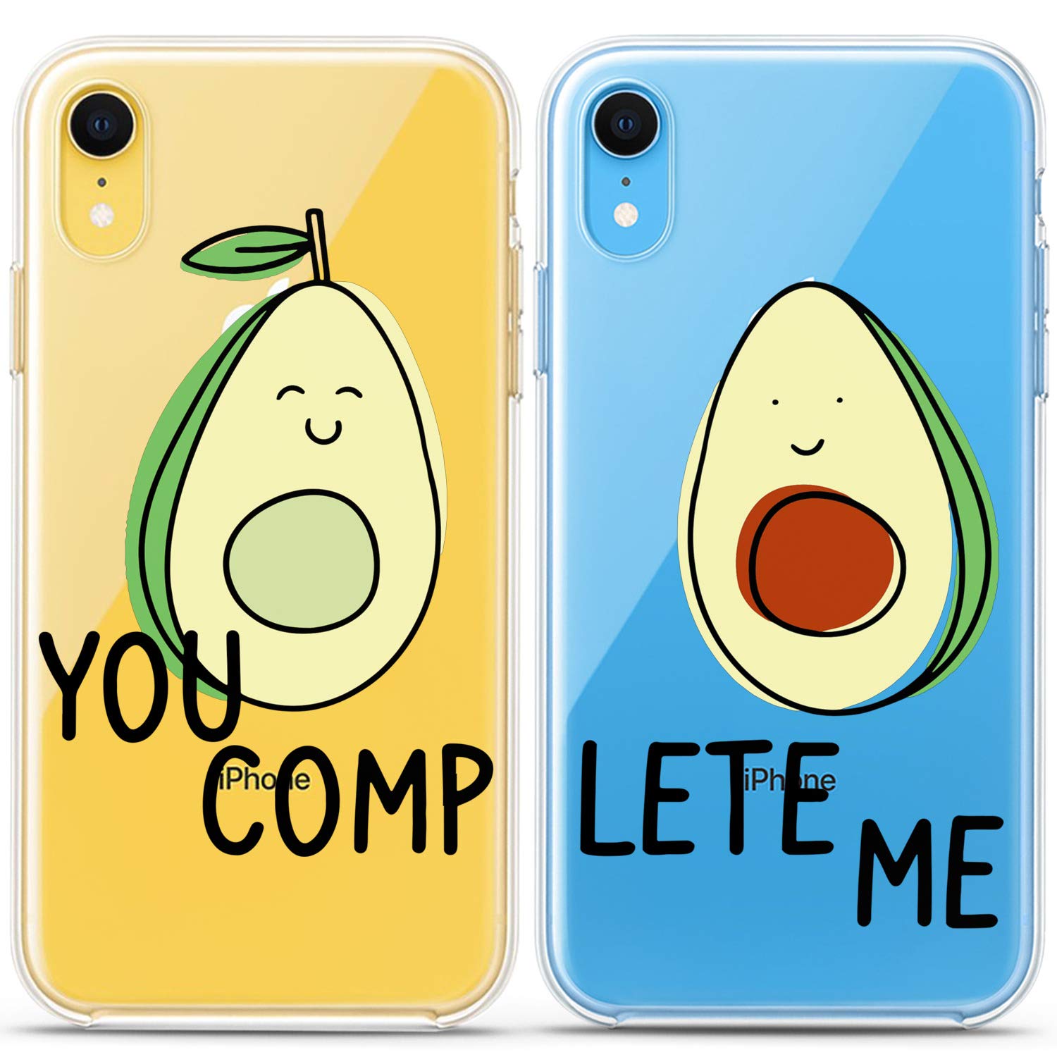 **Matching Couple Phone Cases for iPhone 16/15/14/13/12/11 Pro Max/Mini/Xs/X/6s/8 Plus/7/Xr/10/SE/5 - Avocado Silicone Cover - Cute Kawaii Fruit Design - Perfect for Couples, BFFs & Gifts**    *(Use Case: Ideal for romantic couples, best friends, or as a fun gift for birthdays, anniversaries, or Valentine's Day.)*