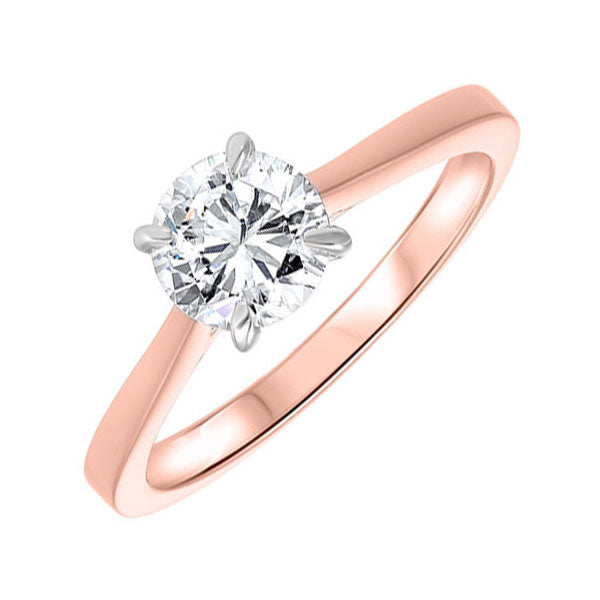 14K White Rose Gold Diamond Ring (1CTW) - Elegant Engagement, Wedding, or Anniversary Jewelry for Women