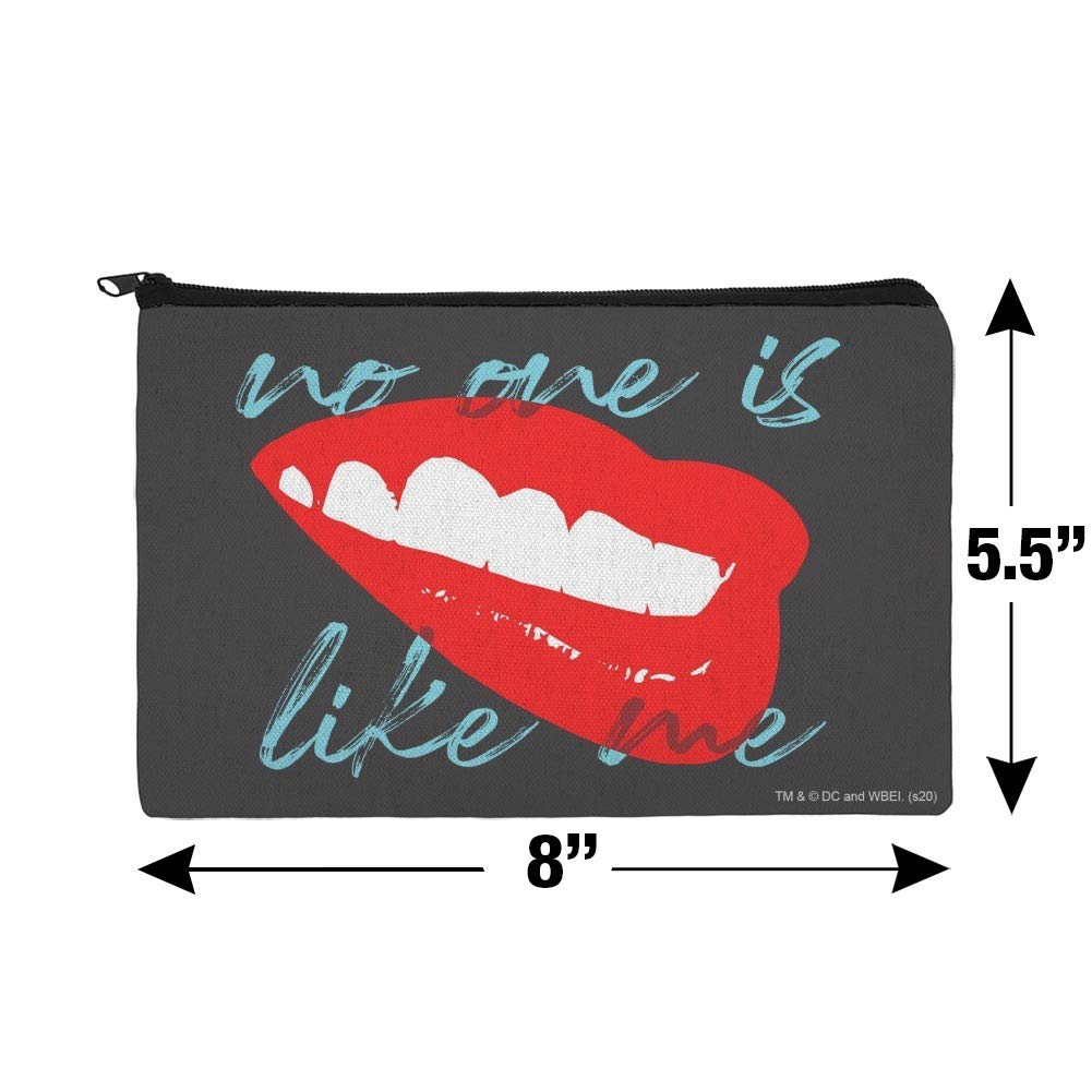 Birds of Prey Harley Quinn No One Like Me Makeup Cosmetic Bag Organizer Pouch - Waterproof Travel Makeup Case for Cosmetics, Brushes & Toiletries - Perfect for DC Fans, Cosplay & Everyday Use