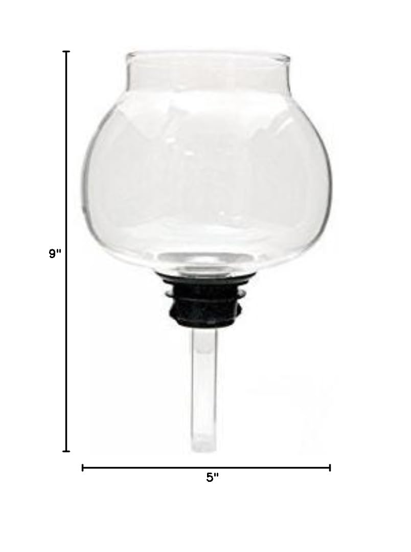 Yama SY8-8 Cup 32 Oz Siphon Coffee Maker Replacement Glass Beaker - Borosilicate, Heat-Resistant, Dishwasher Safe for Home & Cafe Use