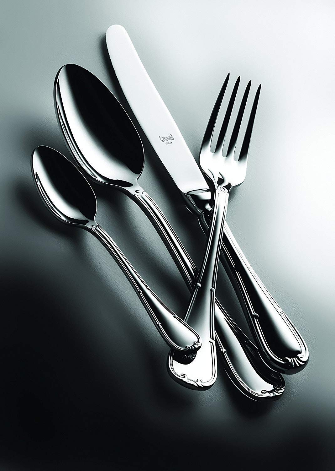 Premium MEPRA Stainless Steel Flatware Set - 20-Piece Silverware Cutlery Set for Dining, Kitchen & Entertaining - Elegant Tableware for Restaurants, Weddings & Everyday Use