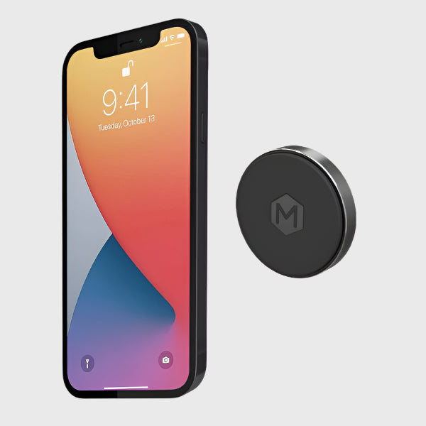 Simpl Mag Circular Magnetic Dash Mount - Strong Phone Holder for Car, Universal Smartphone Car Mount for iPhone, Samsung, GPS - Perfect for Hands-Free Driving & Navigation