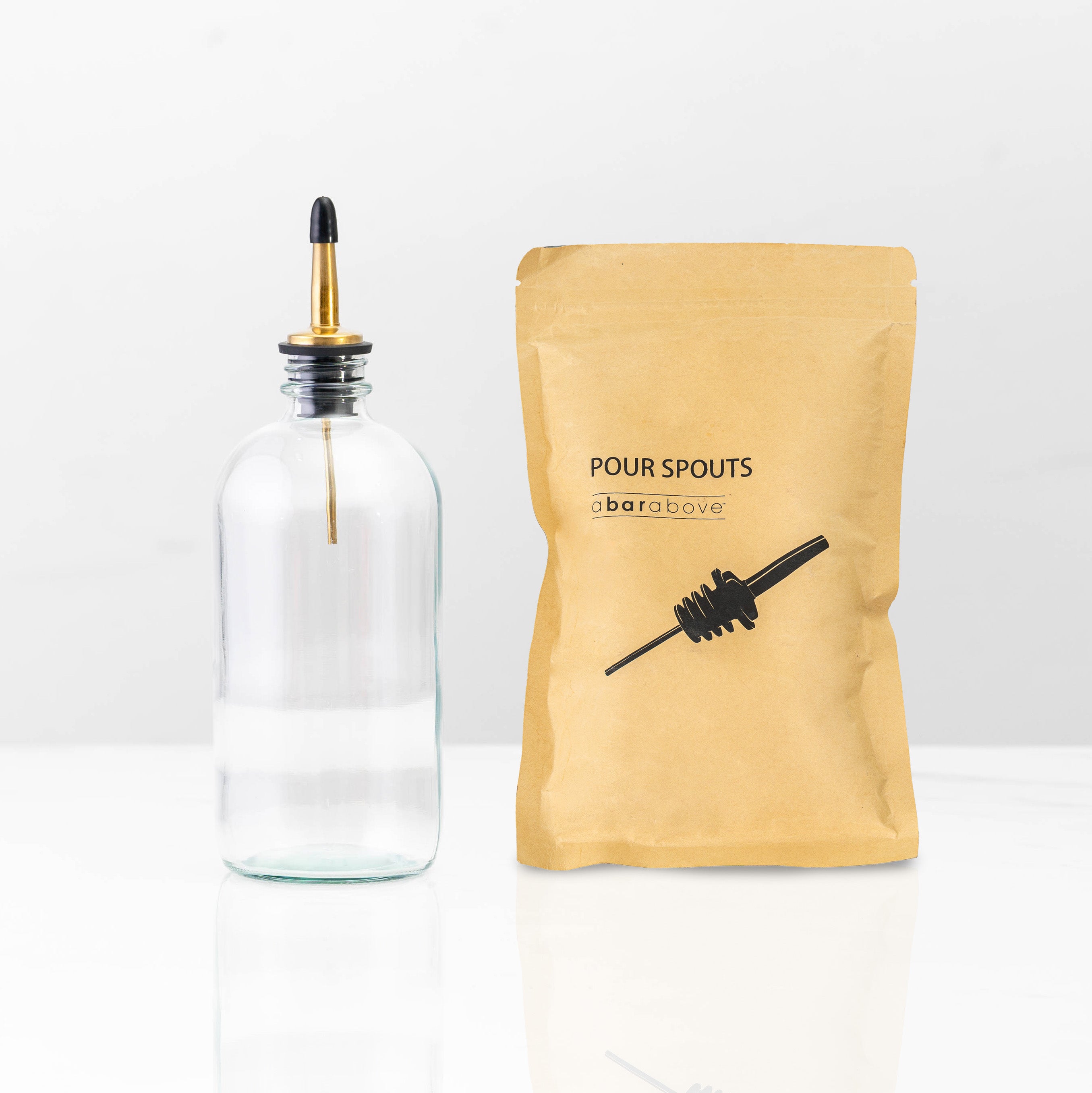 Premium Gold Pour Spout - Durable & Leak-Proof for Liquids, Essential for Bartending, Home Brewing & Kitchen Use