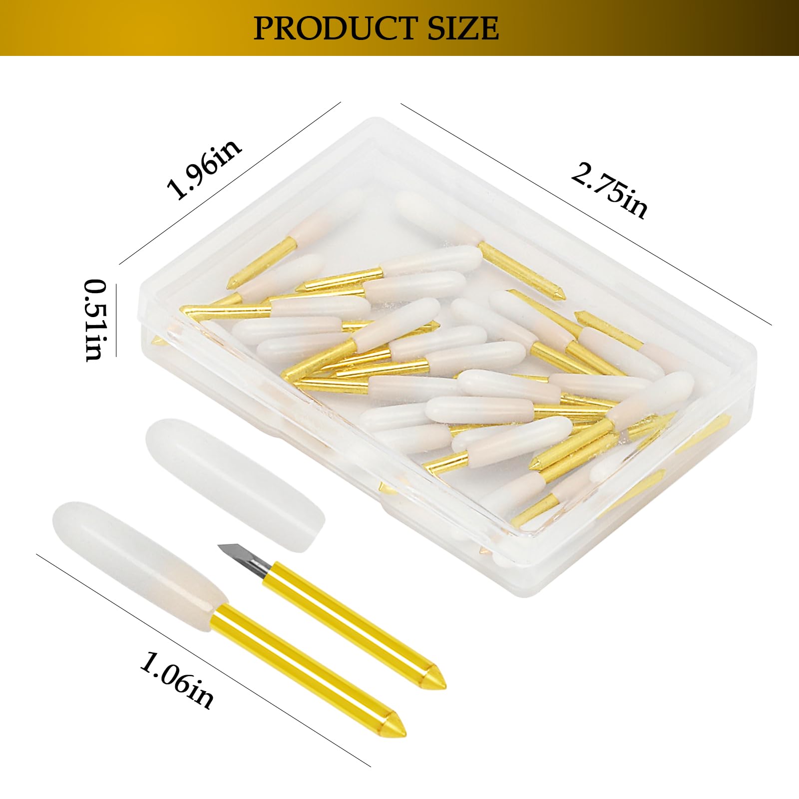 30-Pack Premium Fine Point Blades for Cricut Maker 3/Maker/Explore 3/Explore Air 2 - Compatible with Vinyl, Paper, Glitter, Adhesive Foil Cutting - Perfect for DIY Crafts, Scrapbooking & Home Decor Projects