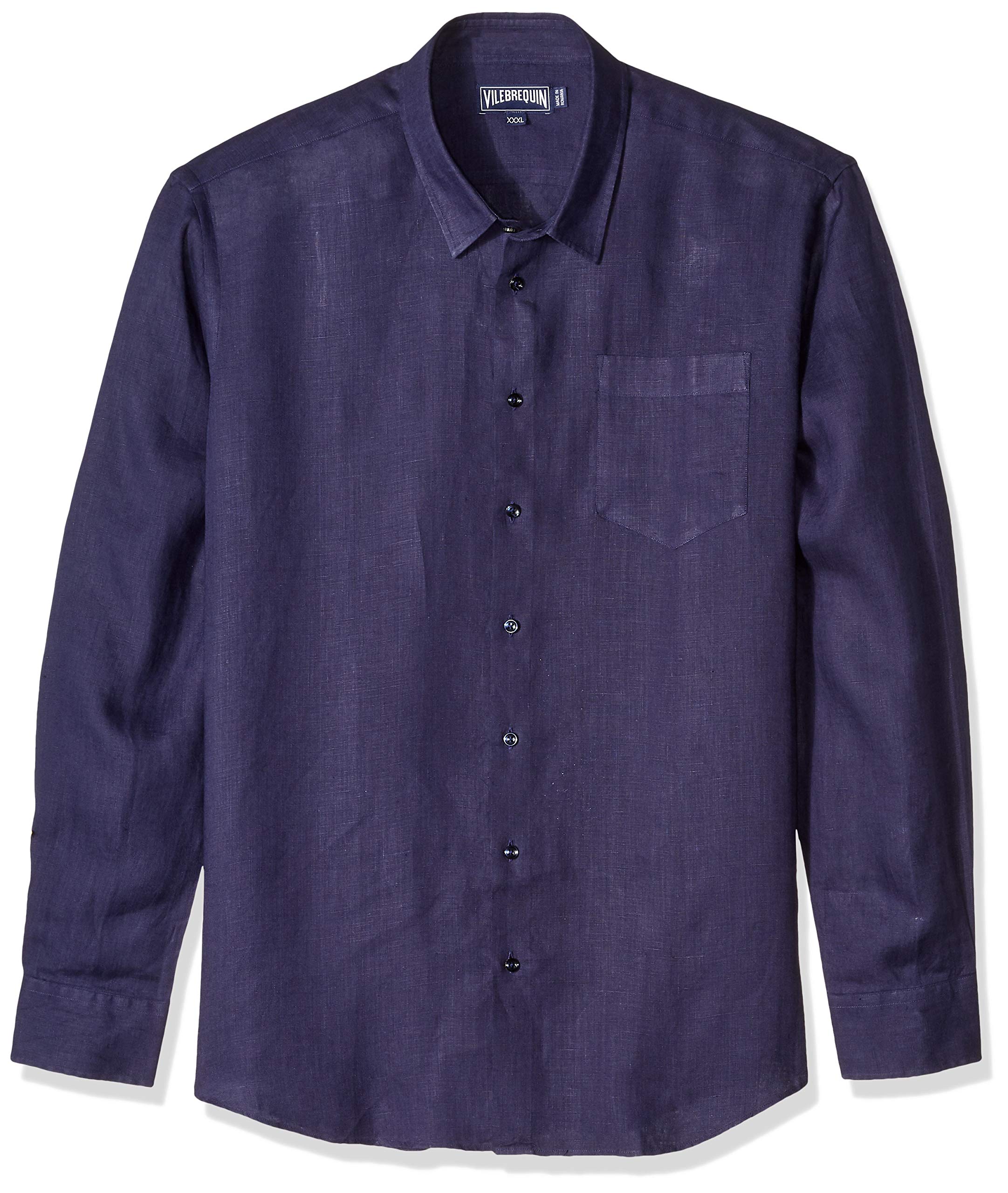 Vilebrequin Men's Premium Linen Shirt - Breathable Summer Casual Shirt for Men, XL Size - Perfect for Beach Vacations, Resort Wear & Summer Outings