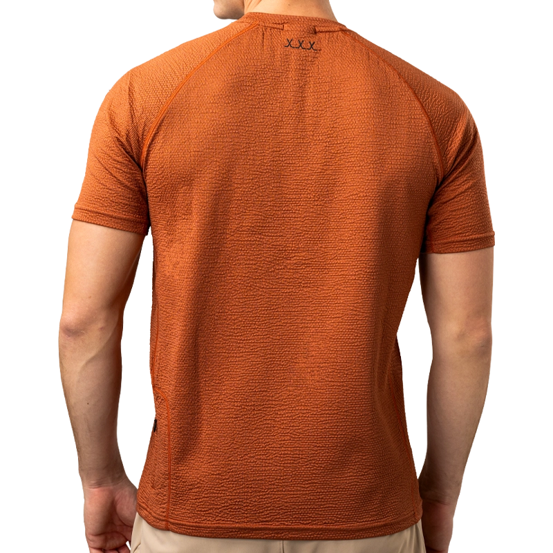 Bauer S24 FLC Textured Tech Tee - Men's Performance Clay T-Shirt for Gym, Running & Casual Wear