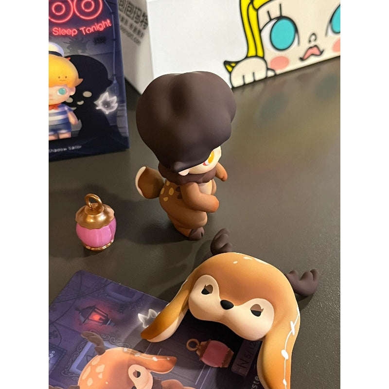 DIMOO No One's Gonna Sleep Tonight Series Deer Monster Collectible Figure - Cute Anime Style Blind Box Toy for Display & Gifts | Perfect for Home Decor, Office Desk, and Pop Culture Collections