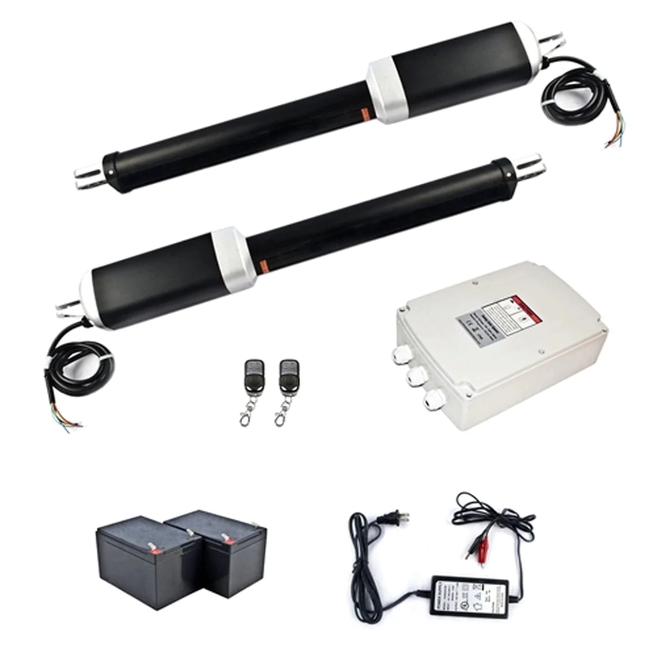 Aleko GG900/AS900 AC/DC Dual Swing Gate Opener with Backup Kit ACC2 - Automatic Driveway Gate Operator for Home Security & Property Access Control