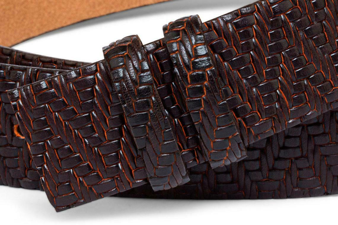 Premium 35mm Brown Genuine Leather Belt Strap for Ferragamo Buckles - Luxury Men's Accessory for Business, Casual & Formal Occasions