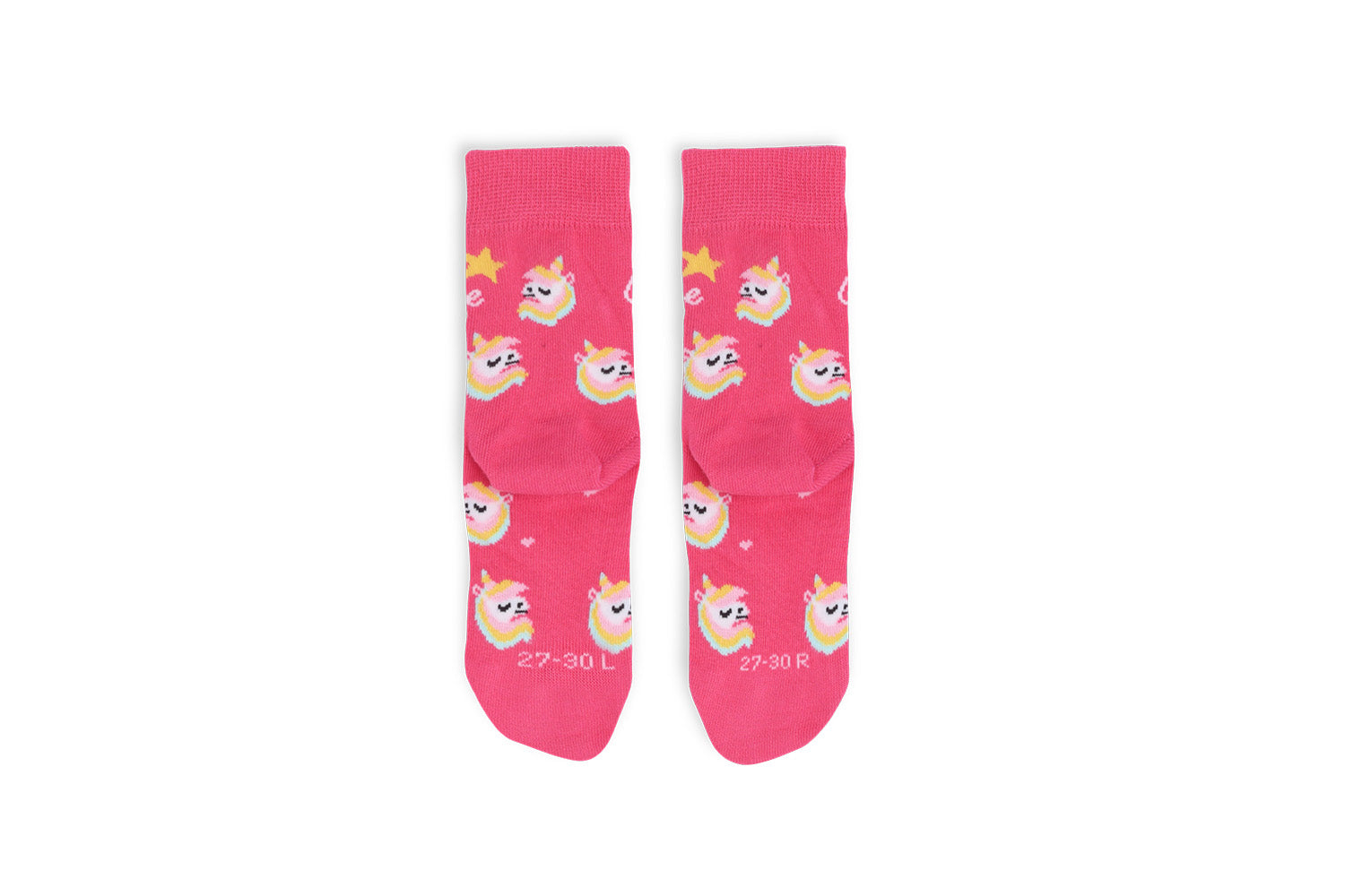 Lenka Kids Barefoot Socks - Crew Unicorn Bubblegum Pink for Girls - Perfect for Indoor Play, Yoga & Sensory Development