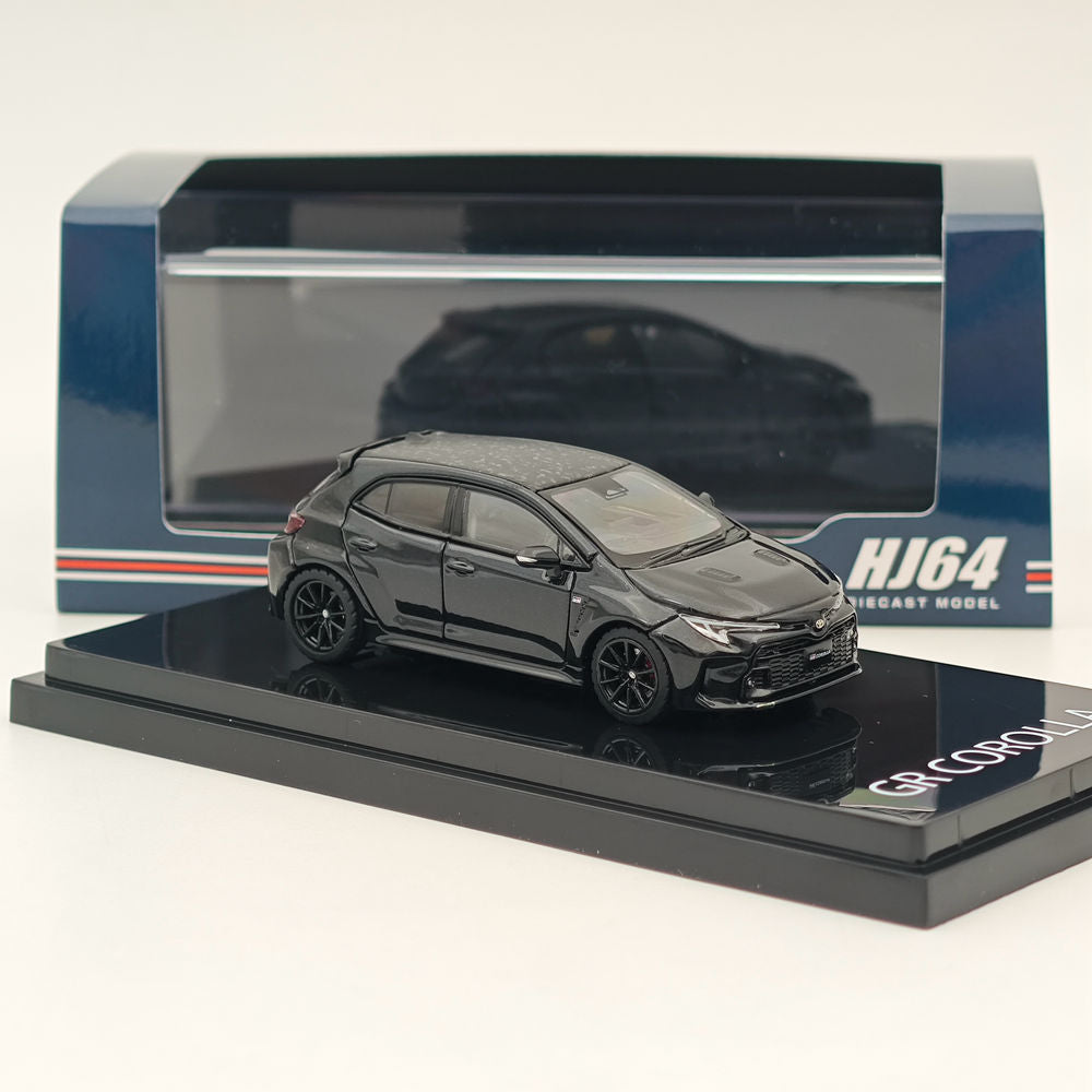 1:64 Scale Toyota GR Corolla RZ Diecast Model Car - Precious Black Pearl - HJ641067BK - Collectible Miniature for Car Enthusiasts & Hobbyists - Perfect for Display, Gifts & Racing Scenes