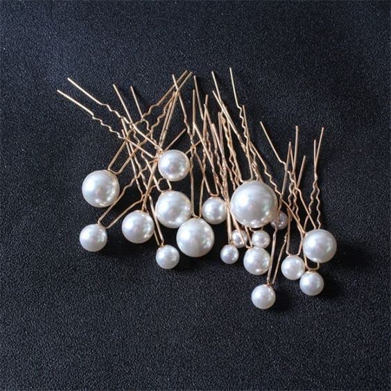 18Pcs Pearl Hair Pins for Wedding - Bridal Rhinestone Hair Clips for Bride & Bridesmaids | Perfect for Updos & Special Occasions
