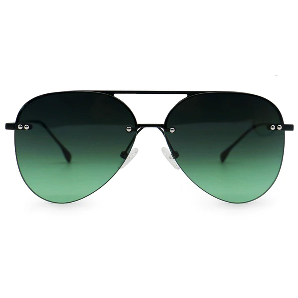 Smaller Megan 2 Dark Green Metal Aviator Sunglasses for Women - Retro Pilot Style UV Protection Shades - Perfect for Driving, Beach & Outdoor Activities