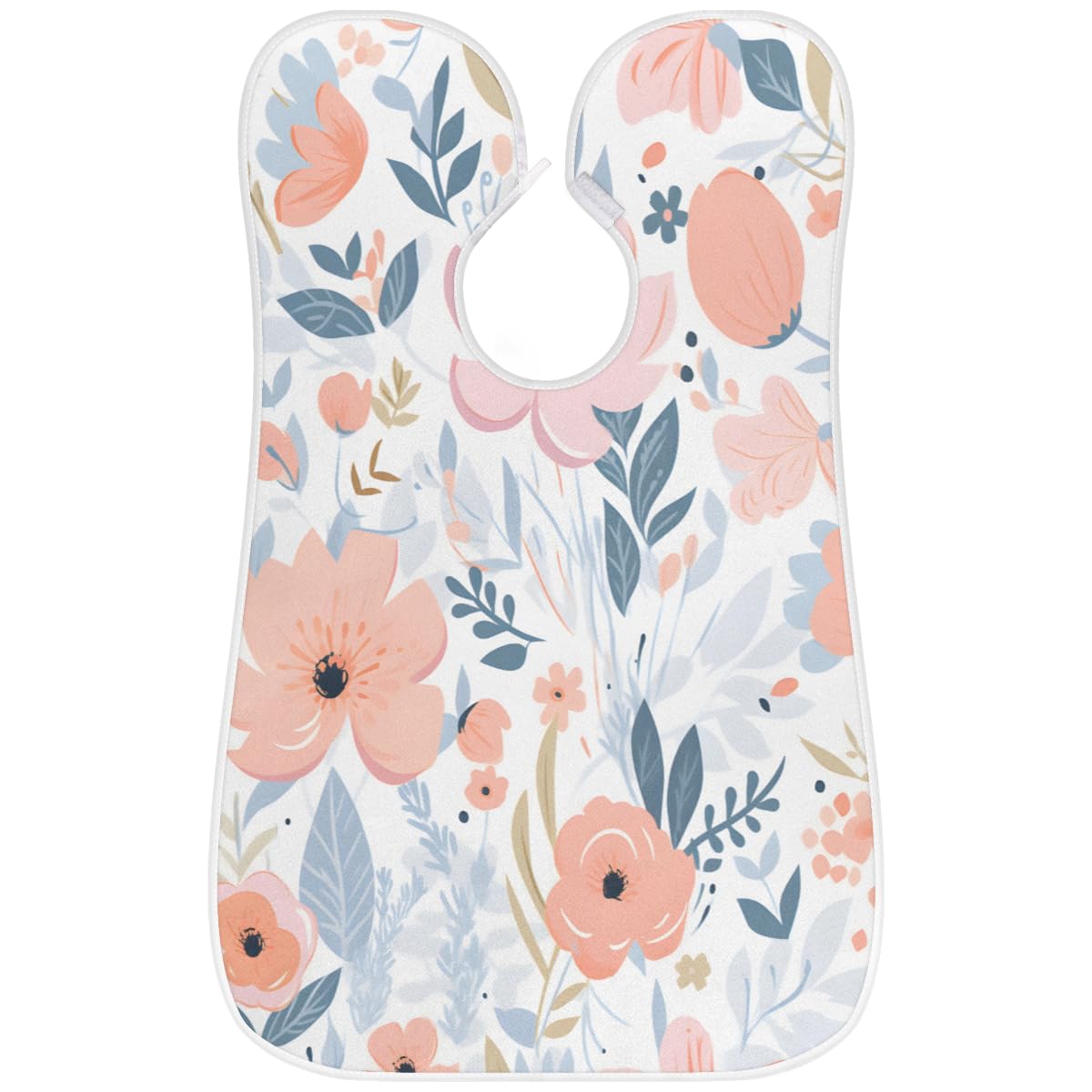 Waterproof Beard Shaving Bib with Floral Print - Barber Apron for Men & Women - Hair Dye & Makeup Protective Cape - Sink Hair Catcher for Beard Trimming & Styling - Perfect Gift for Barbers & Stylists - Ideal for Home Grooming & Salon Use