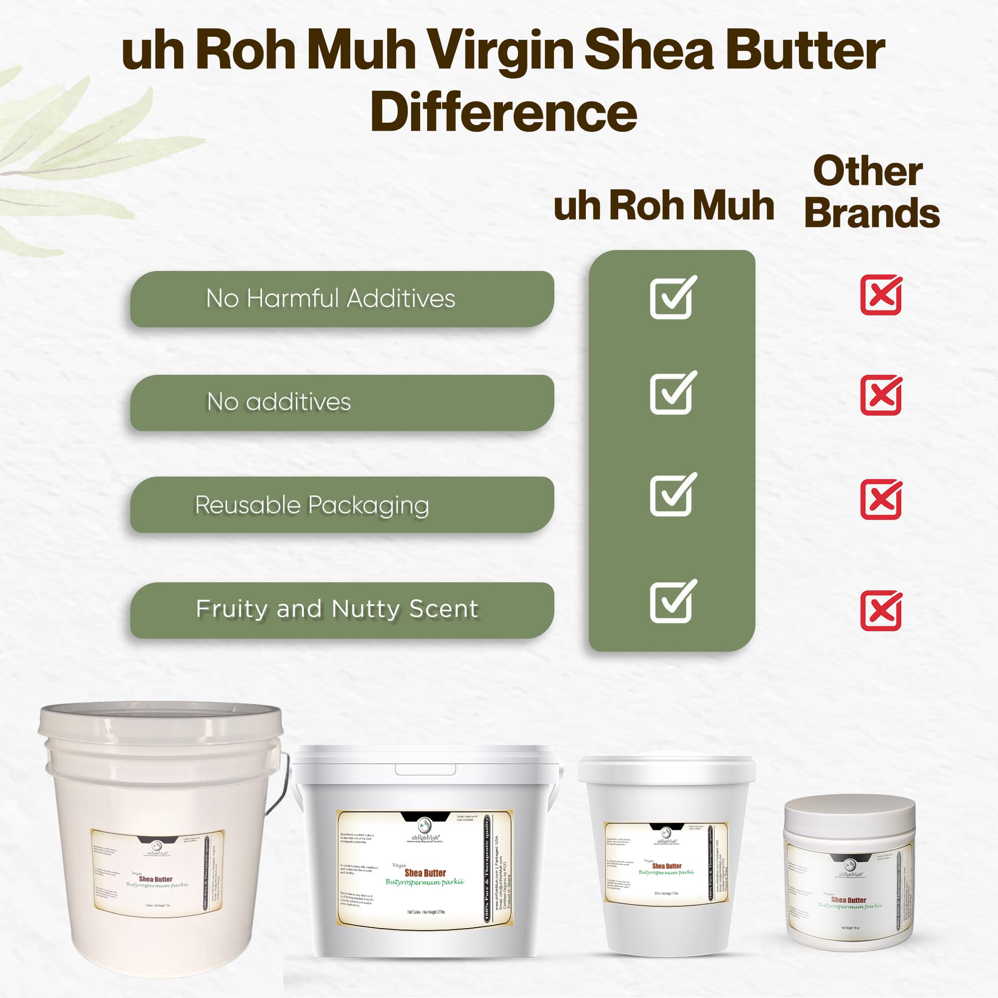 16 oz Refined Shea Butter from France - Ultra Nourishing Body Butter for Smooth, Healthy Skin | Deep Moisturizer for Dry Skin, Stretch Marks & Hair Care
