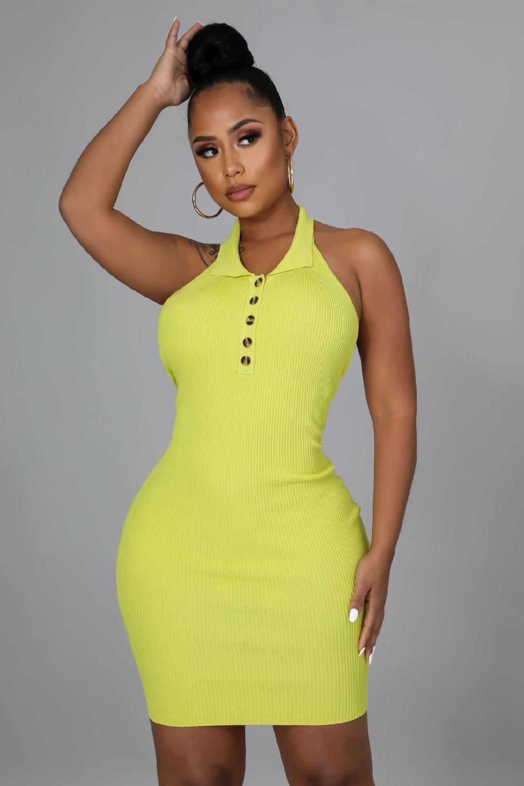 Elegant Perfect Date Dress in New Lime - Flattering A-Line Cocktail Dress for Parties, Dinners & Special Occasions