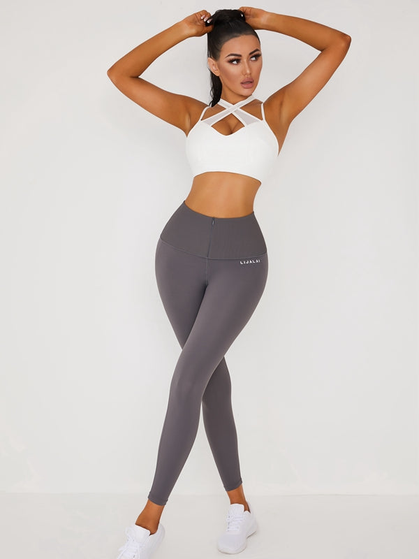ZASUWA Women's High Waist Corset Tummy Control Shapewear - Cross Back Sports Bra for Workout, Yoga & Body Shaping