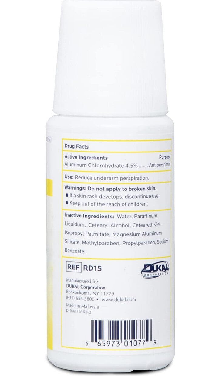 Pack of 2 Travel Size Deodorant Roll-On Antiperspirant 2.0 oz - Fresh Dawn Mist Scent for Women & Men - Perfect for Gym, Office & Daily Use