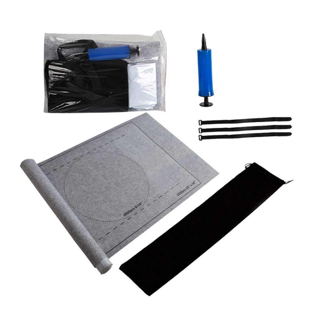 Yu2d Puzzle Roll Storage Mat - Jigroll Holds Up to 1500 Pieces with Drawstring Bag | Portable & Rollable Jigsaw Puzzle Organizer | Perfect for Travel, Home Storage & Puzzle Enthusiasts