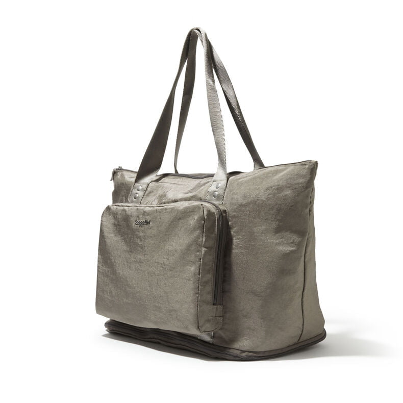Baggallini Expandable Packable Carryall Tote Bag for Travel, Gym & Daily Use - Lightweight & Spacious Handbag