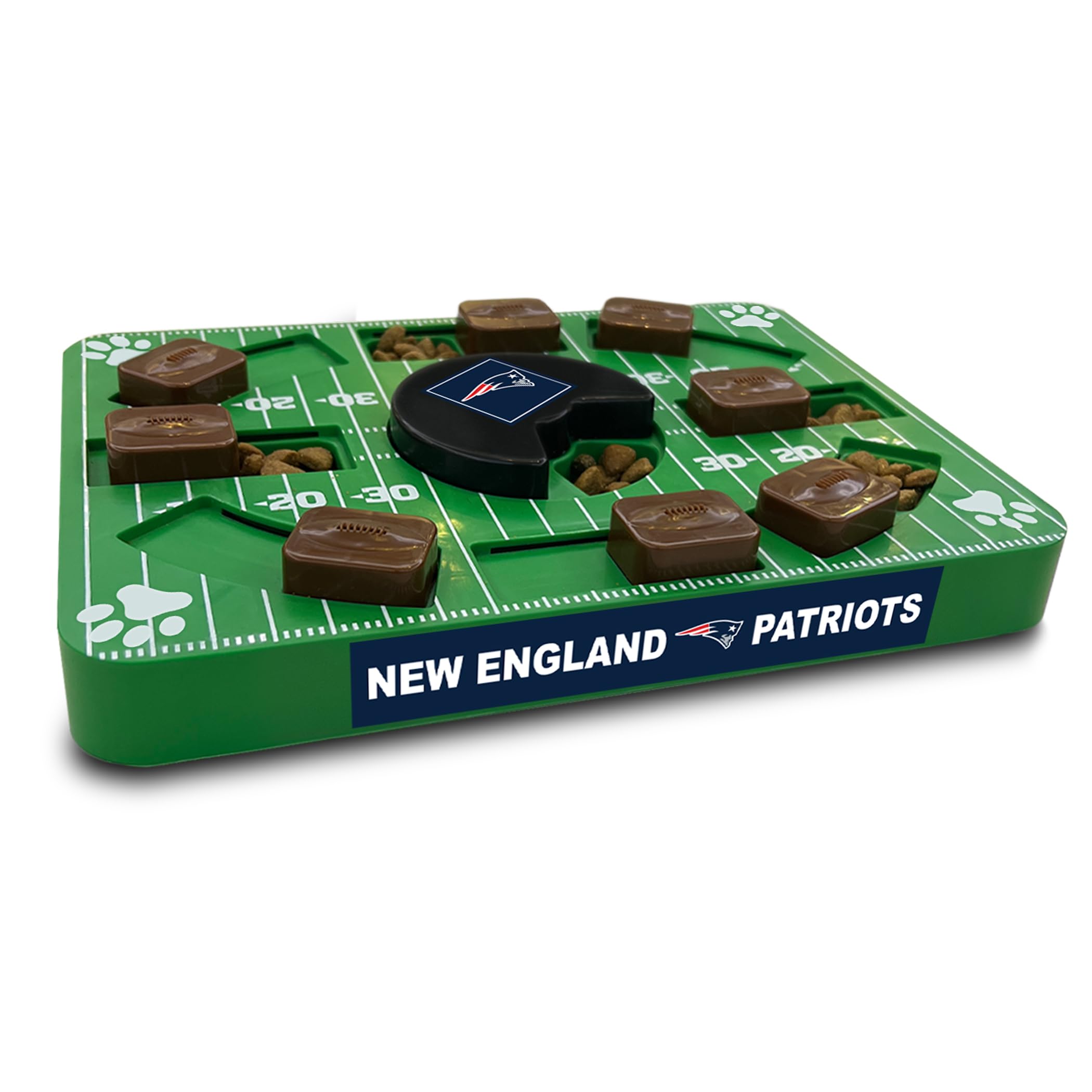 Pets First NFL New England Patriots Puzzle Toy for Dogs - Interactive Treat Dispenser & Brain Teaser Game - Perfect for Training, Boredom Relief & Mental Stimulation
