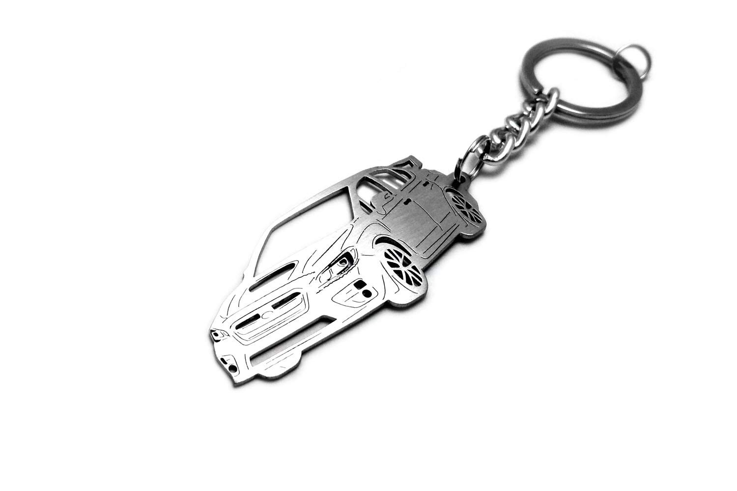 Subaru WRX STI V 3D Laser Cut Stainless Steel Keychain - Car Body Profile Design with Key Ring - Perfect Gift for Car Enthusiasts & Daily Use