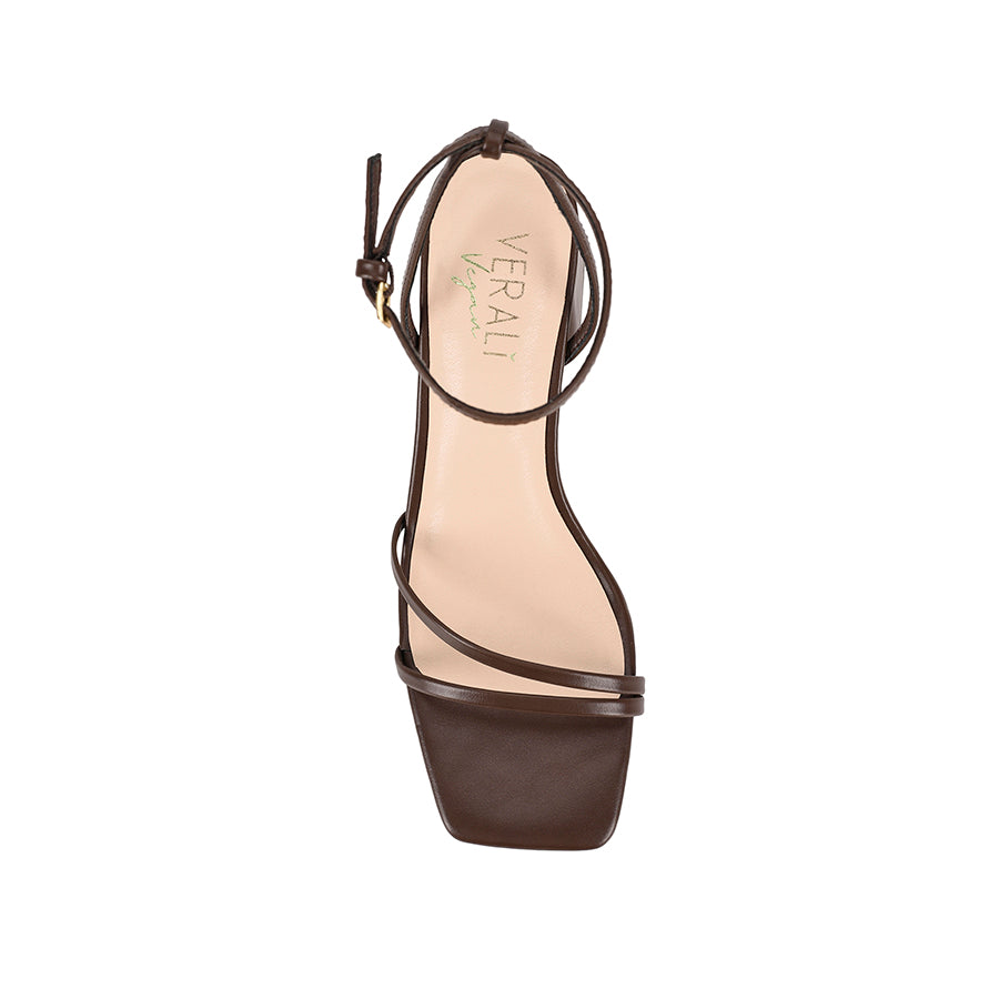 Stevie Block Heel Sandals for Women - Comfortable Chunky Heel Summer Shoes in Chocolate Brown | Perfect for Weddings, Parties & Office Wear