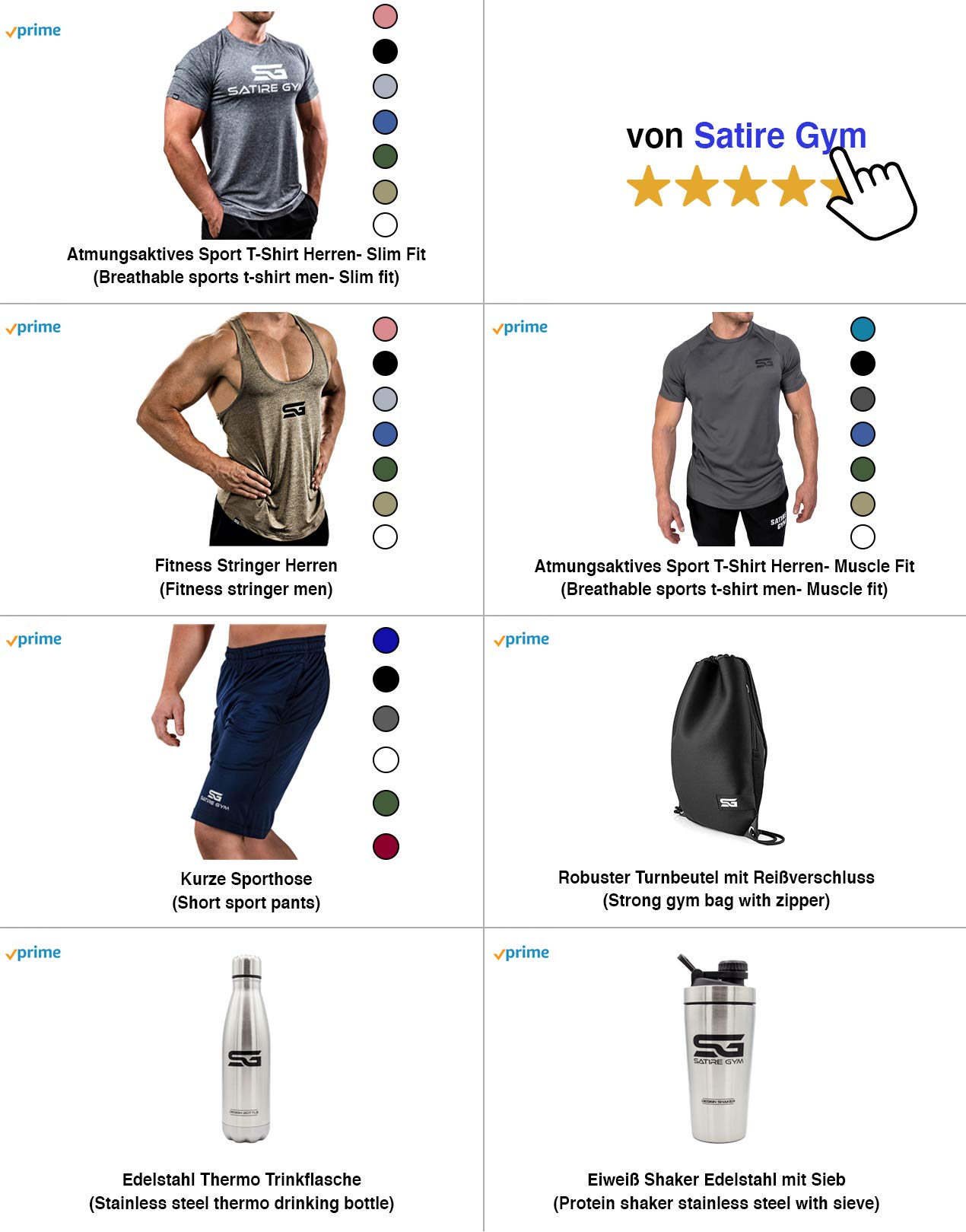 Satire Men's Gym Fitness Stringer - Functional Workout Tank Top for Training & Exercise - Slim Fit Muscle Shirt for Bodybuilding & Gym Wear